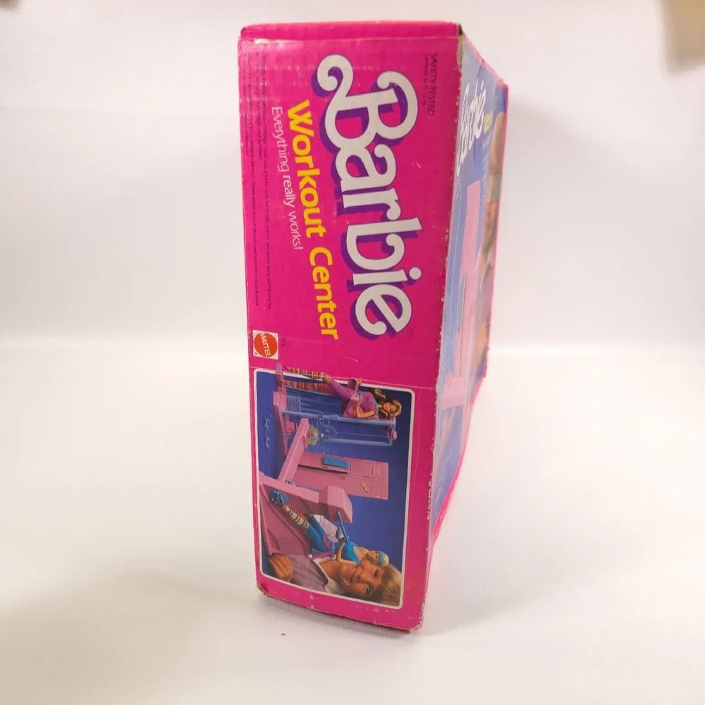 VTG Mattel 1984 Barbie Workout Center Retail BOX ONLY Display‎ Collection Flawed